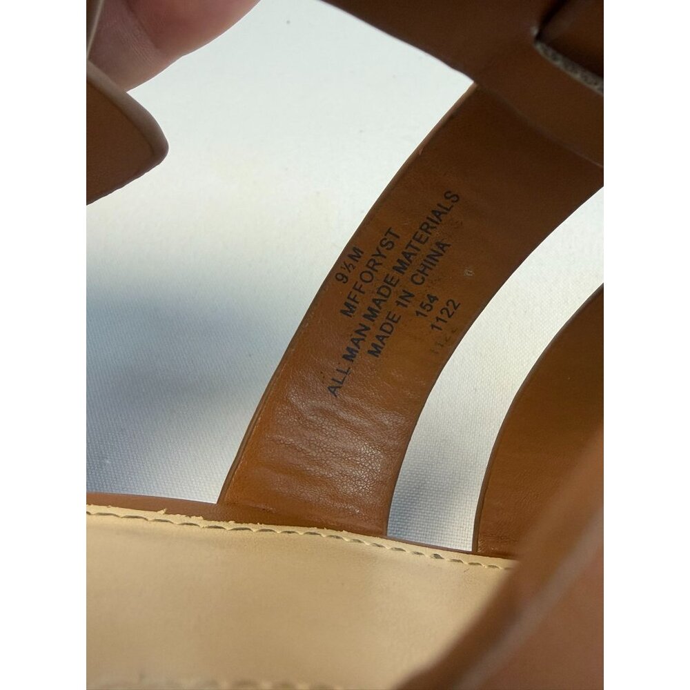 Marc Fisher Fynlee Sandals Women Size 9M Brown Leather Strappy Block Heel Shoes - Picture 12 of 12